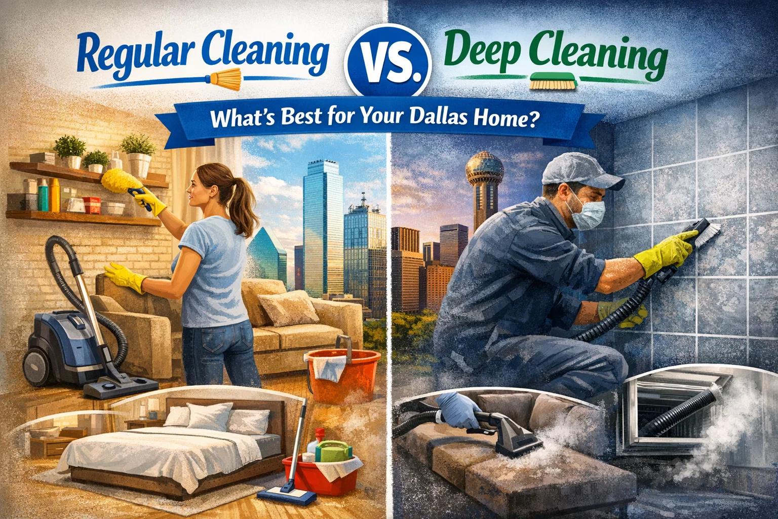 Deep Cleaning vs Regular Cleaning